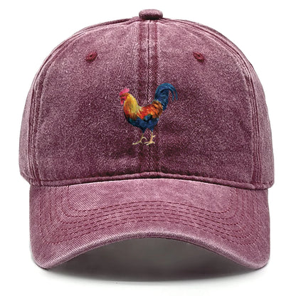 Lifelike Rooster Print Snapback Baseball Cap