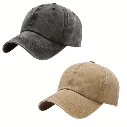 Baseball Cap Adjustable Solid Color Casual Hat Stretchy Fabric