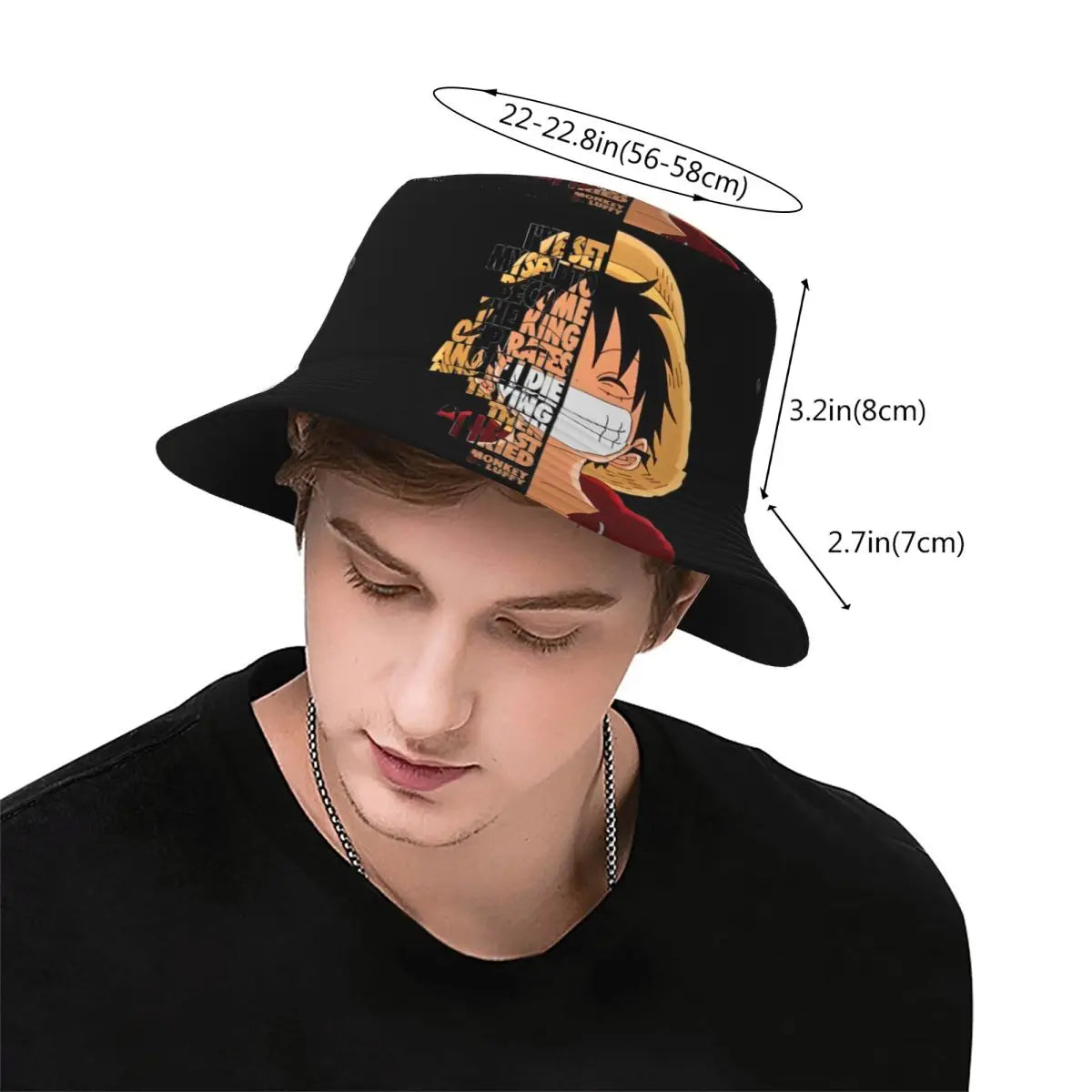 LUFFY One Piece Merch Bucket Hat The King of Kirates Irish