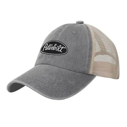 Peterbilt Truck Racing Print Mesh Baseball Caps