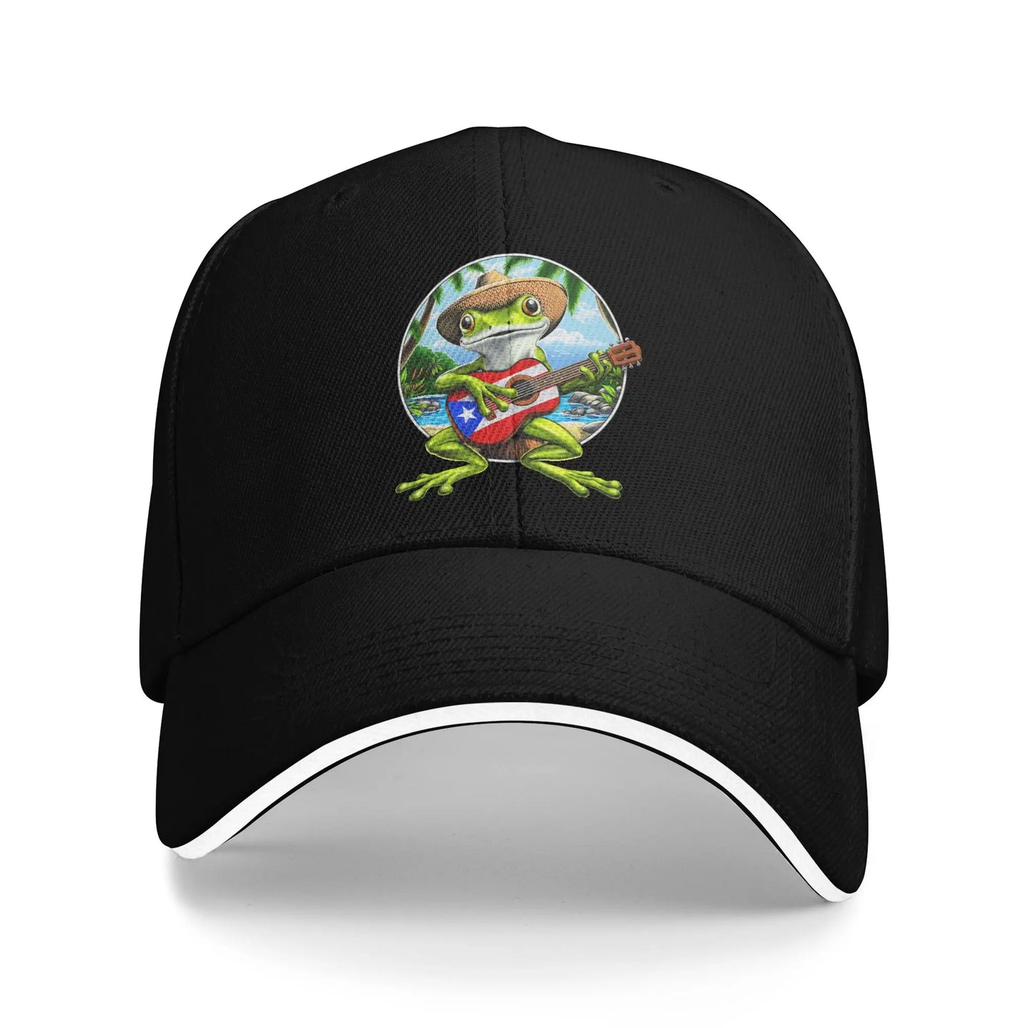 Coqui Frog Puerto Rico Flag Puerto Rican Casual Baseball Cap