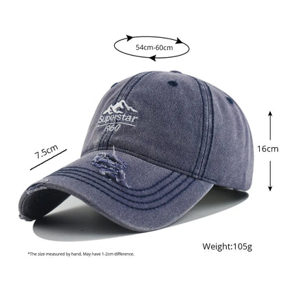 Korean Letters Mountain Embroidered Baseball Cap