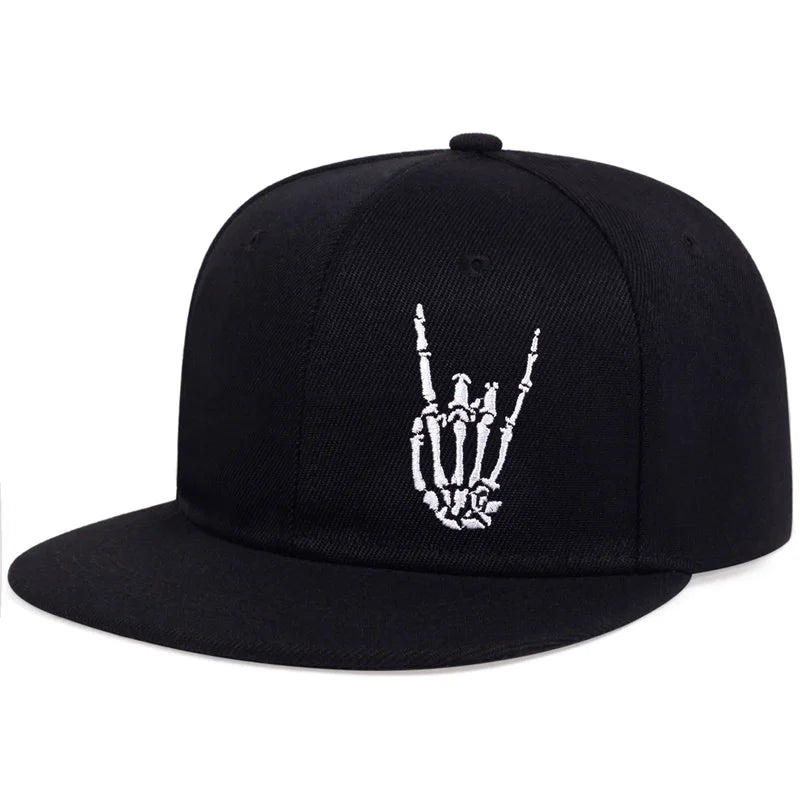 Finger Embroidery Baseball Cap Cotton