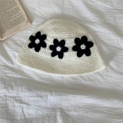Sweet Three dimensional Flower Hand crocheted Bucket