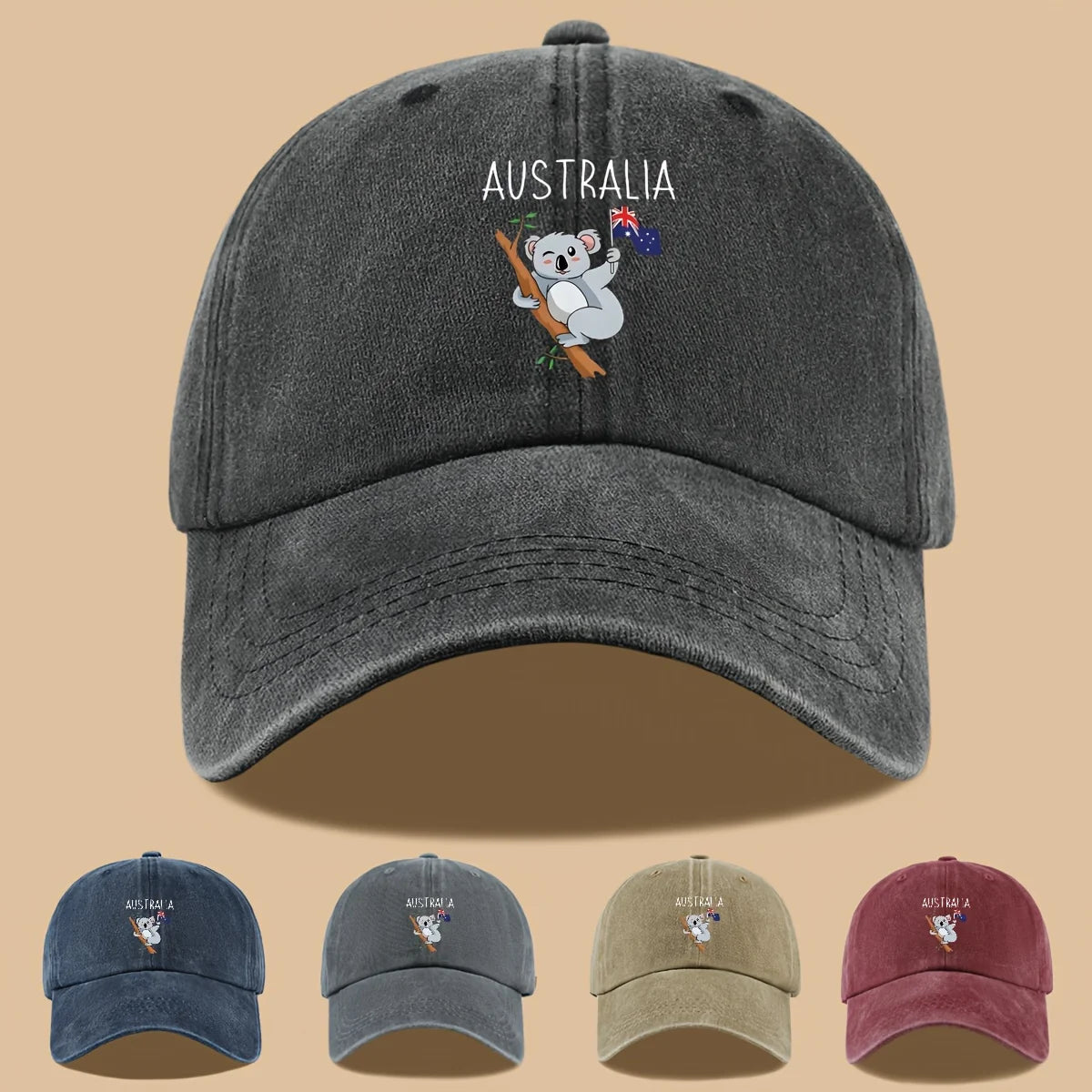 Australia Koala & Flag Baseball Cap