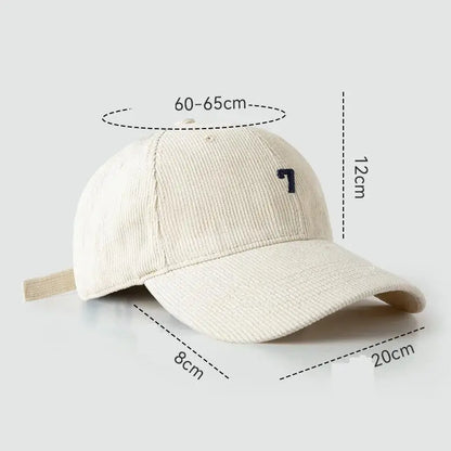 Winter 60-65 cm Large Size Corduroy Baseball Cap For Men Women