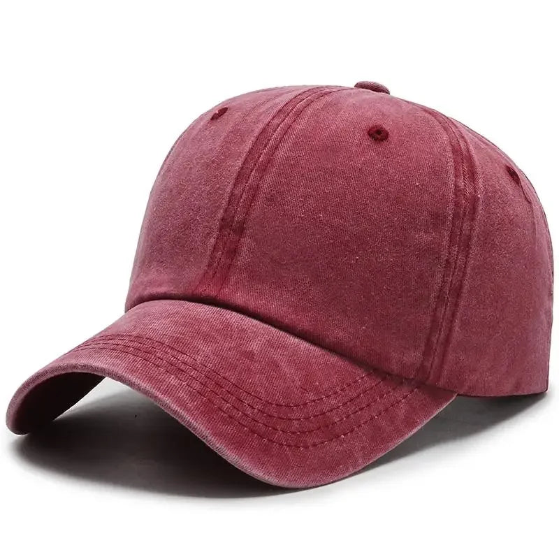 New Unisex Cap Plain Color Washed Cotton