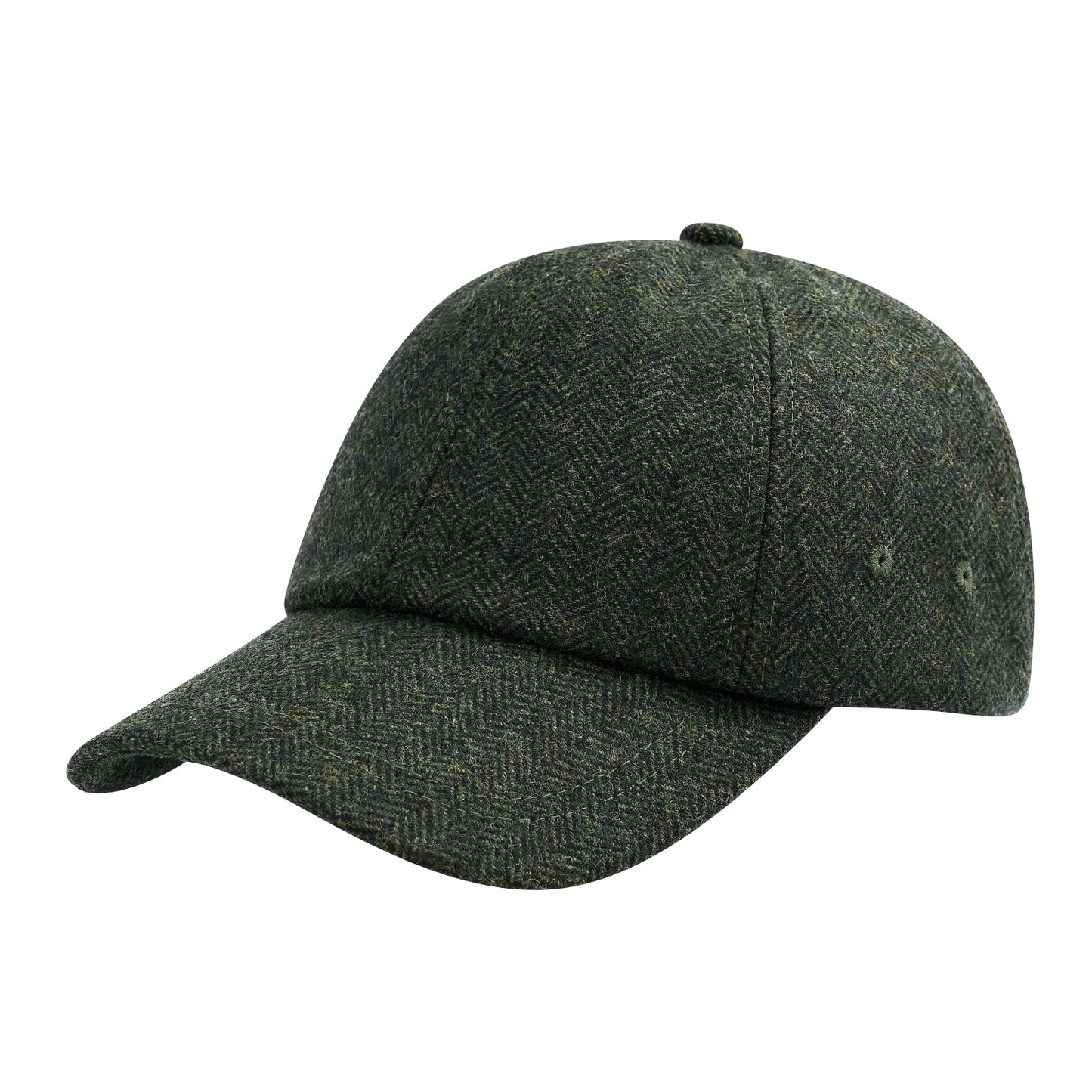 Wool Tweed Baseball Cap Casual Style Soft Unstructured Hat