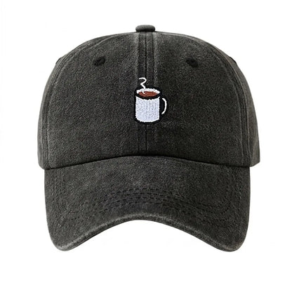 Embroidered Coffee Cup Baseball Cap