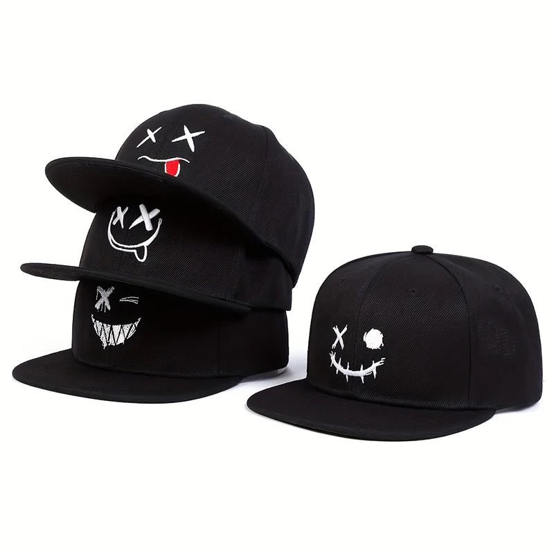 Children XX Smiling Face Embroidery Baseball Caps Hip-hop Hats Snapback Cap