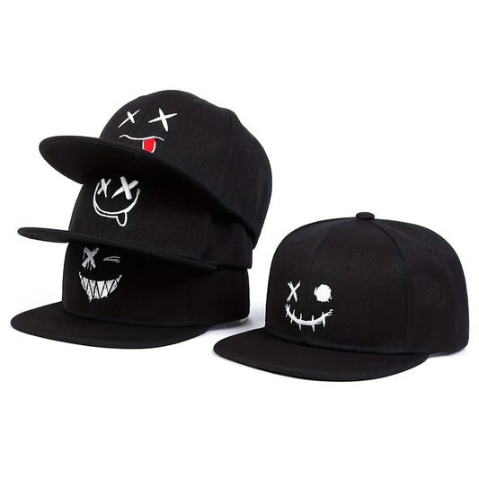 Children XX Smiling Face Embroidery Baseball Caps Hip-hop Hats Snapback Cap