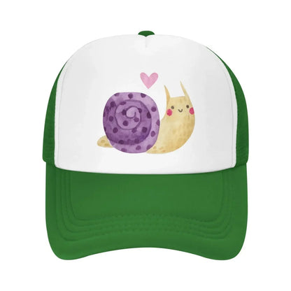 New Mesh Dad Hat Adjustable Washed Snail Watercolor Baseball Cap