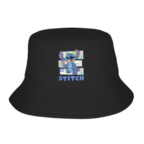 Women Men Bucket Hat Cartoon Lilo Stitch Summer Beach Getaway Headwear Outdoor