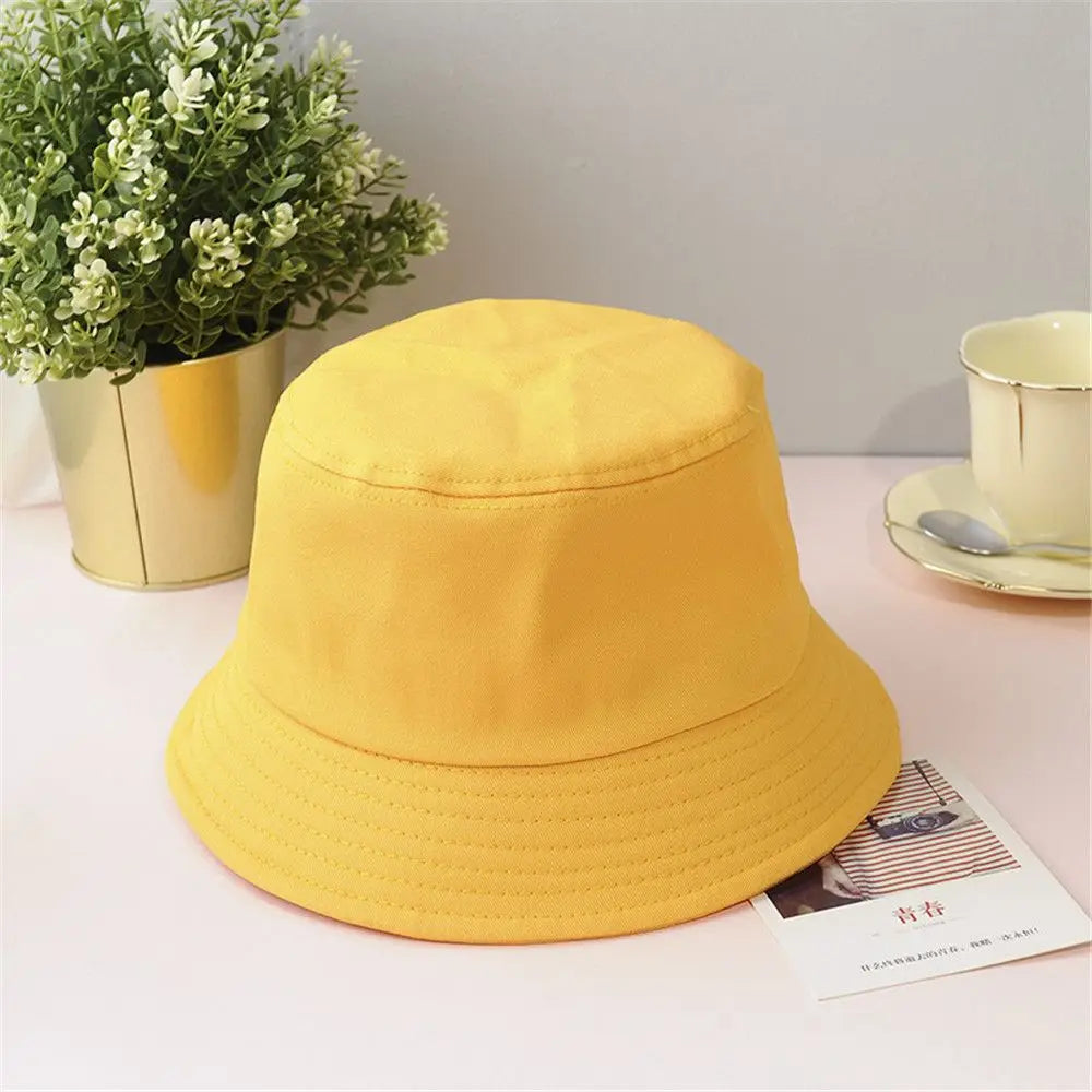Cotton Summer Foldable Bucket Hat Unisex Women