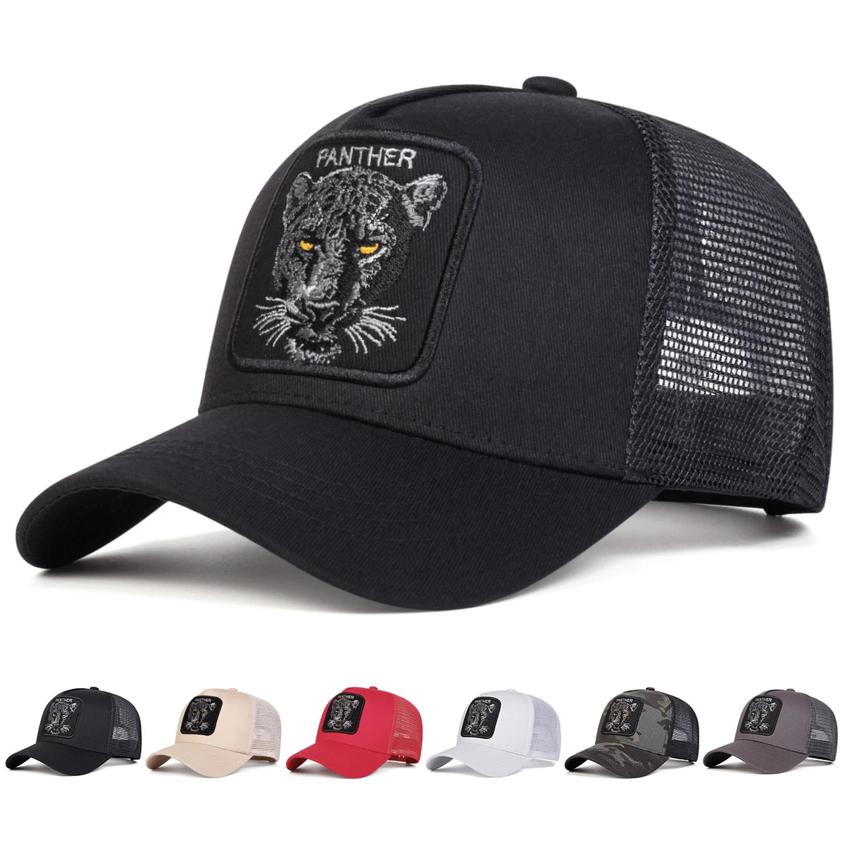 Panther Embroidered Mesh Baseball Cap