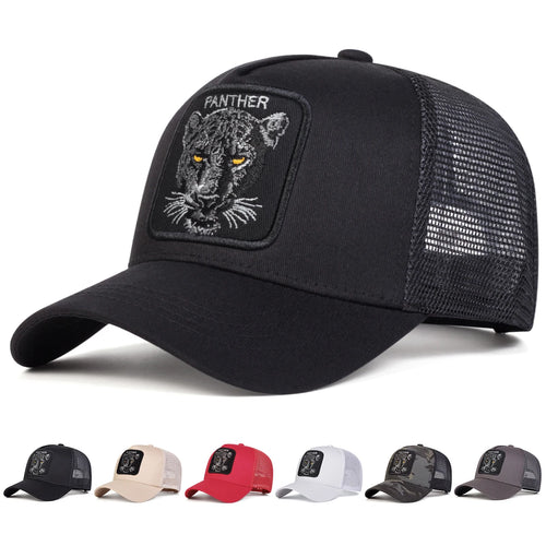 Panther Embroidered Mesh Baseball Cap