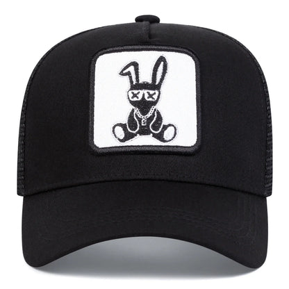 Unisex Cartoon Rabbit Embroidery Baseball Caps