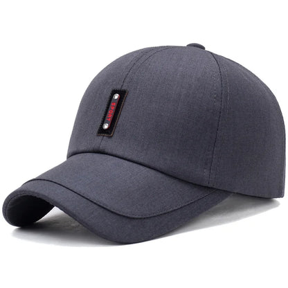 New Black Baseball Caps For Men Women Sunhat Solid Letter Sunscreen Cap
