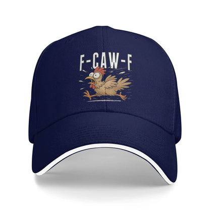Men Women Funny F-Caw-F Chicken FCAWF Hat Cool Baseball Cap