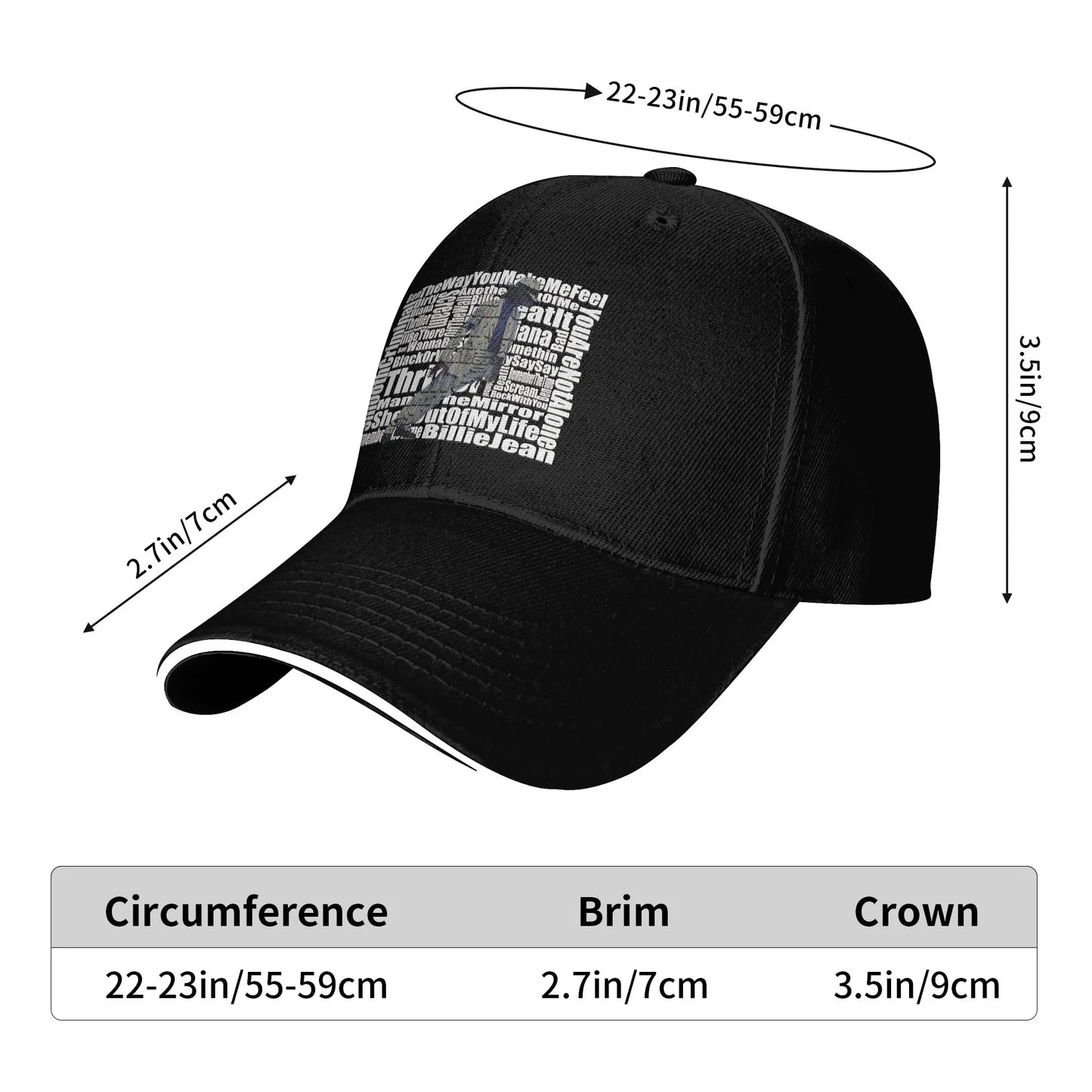 MJ Pop King Baseball Caps