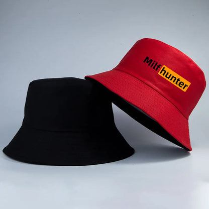 MILF Hunter Reversible Bucket Hat Adult Funny Streetwear Hip Hop Cap