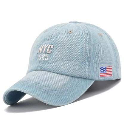 Denim Baseball Cap Men Women Embroidery Letter Jeans