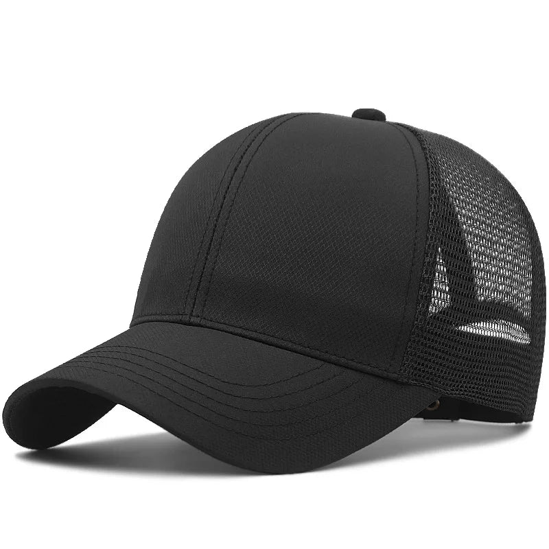 Unisex Quick Dry Big Head Mesh Baseball Cap