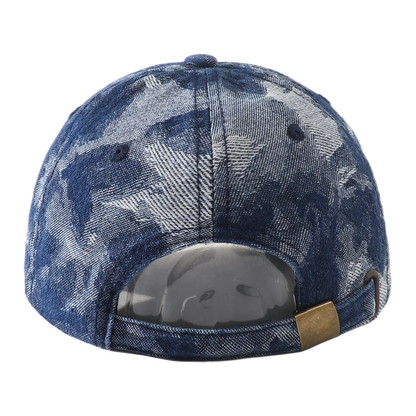 Vintage Distressed Denim Baseball Cap Hip Hop Streetwear Washed Ripped