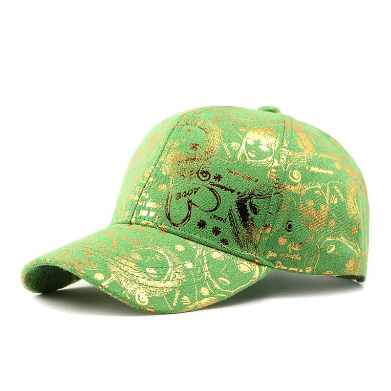 New Graffiti Baseball Cap, Gold Stamping Outdoor Hip-hop Joker Cap
