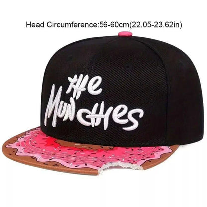Fashion THE MUNCHIES Baseball Cap Embroidery Notched Donuts