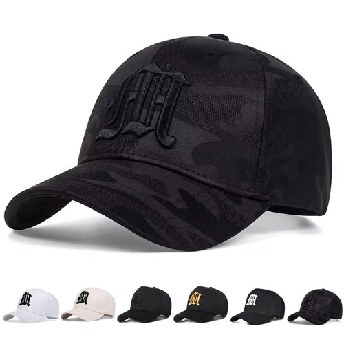 Fashion Gothic Letter M Embroidery Baseball Caps