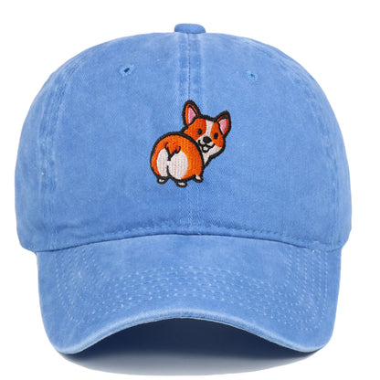 Fun Corgi Canine Embroidered Baseball Hats
