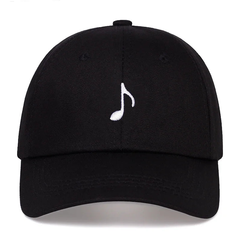 Unisex Musical Note Embroidery Baseball Caps Spring Autumn Sunscreen