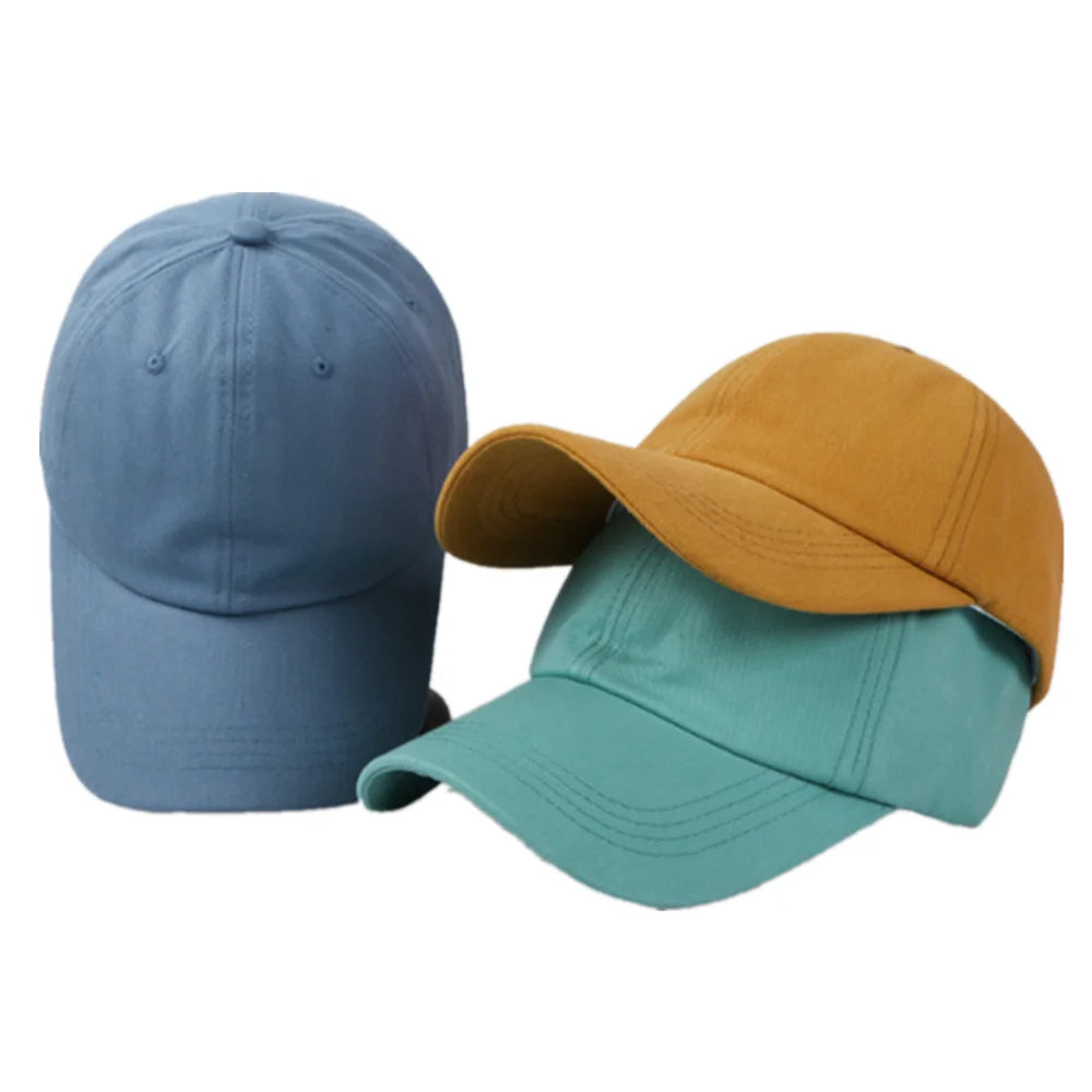 Casual Baseball Cap For Men Women Solid Color Cotton Hat Fashion Simple