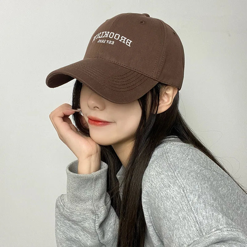 Soft Cotton Letters Baseball Cap For Women Men