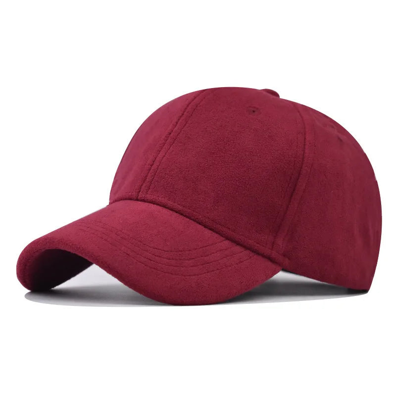 Vintage Faux Suede Baseball Cap