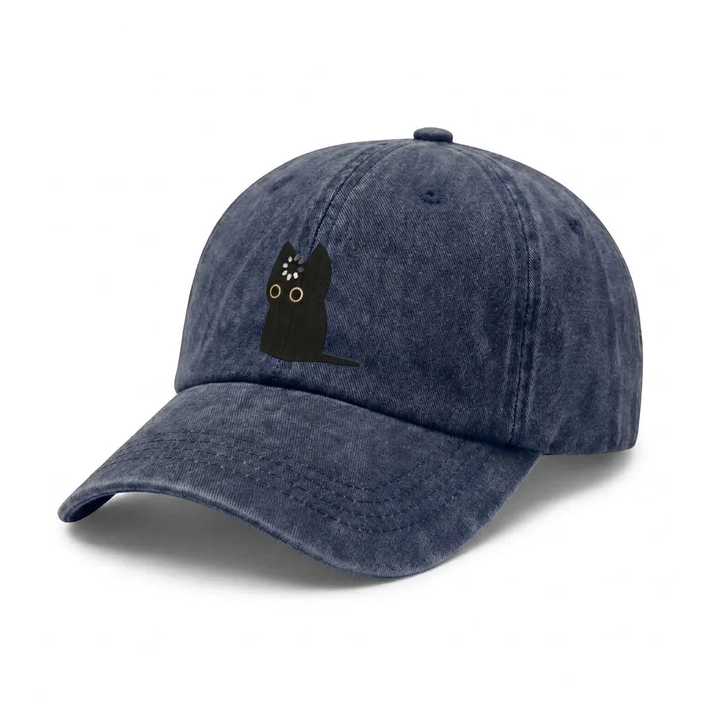 Vintage Black Owl Baseball Cap
