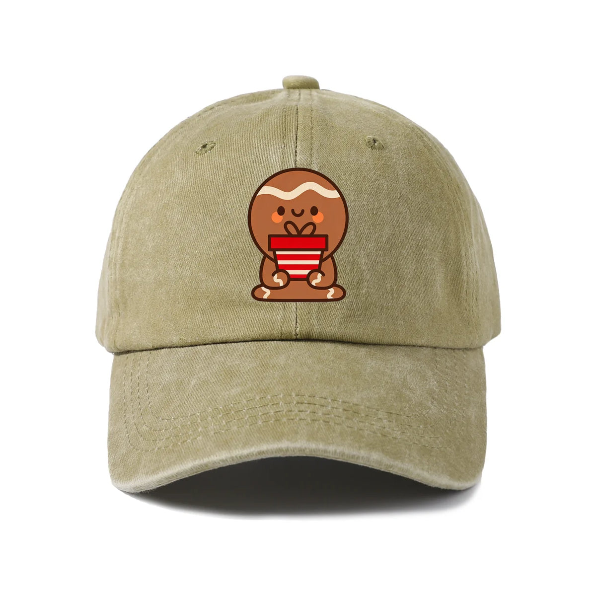 Smiling Gingerbread Man Baseball Cap