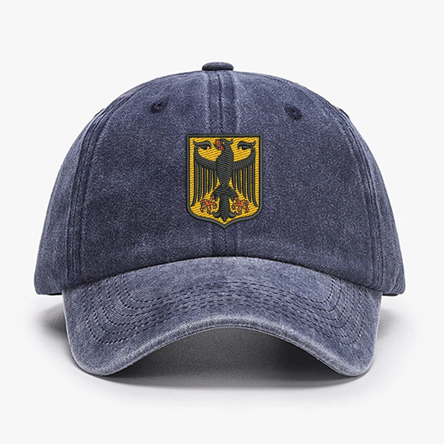 Deutschland Germany Coat Of Arms Shield Embroidery Vintage Men Baseball Caps