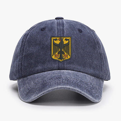 Deutschland Germany Coat Of Arms Shield Embroidery Vintage Men Baseball Caps