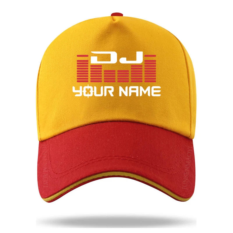 DJ Your Name Custom Print Color Matching Baseball Cap