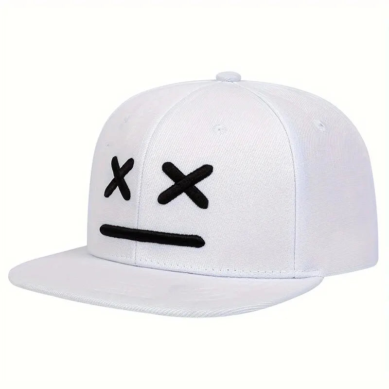 Unisex XX Smiling Face Embroidery Hip-hop Hats Snapback Cap Baseball Caps Sunscreen Hat