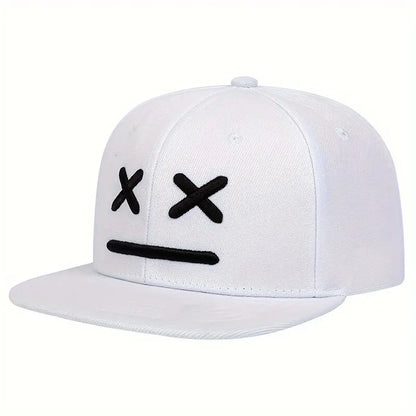 Unisex XX Smiling Face Embroidery Hip-hop Hats Snapback Cap Baseball Caps Sunscreen Hat