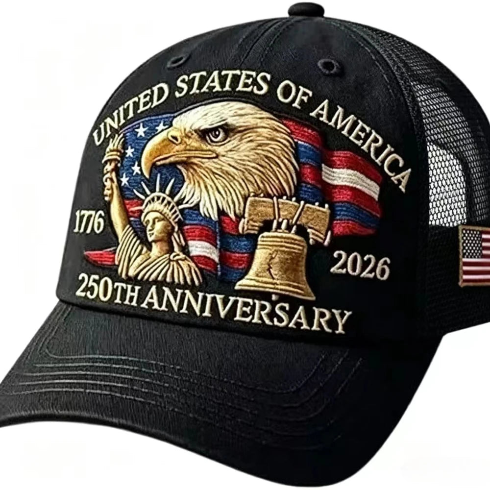 American 250th Anniversary Eagle Print Baseball Cap