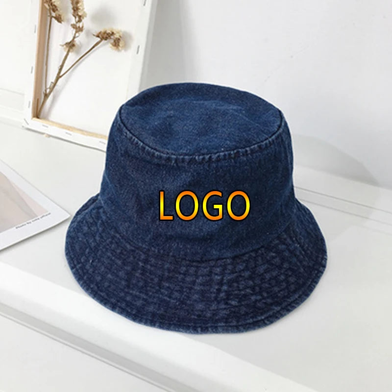 Foldable Fisherman Hat Women Summer Cotton Bucket Hat Men Women
