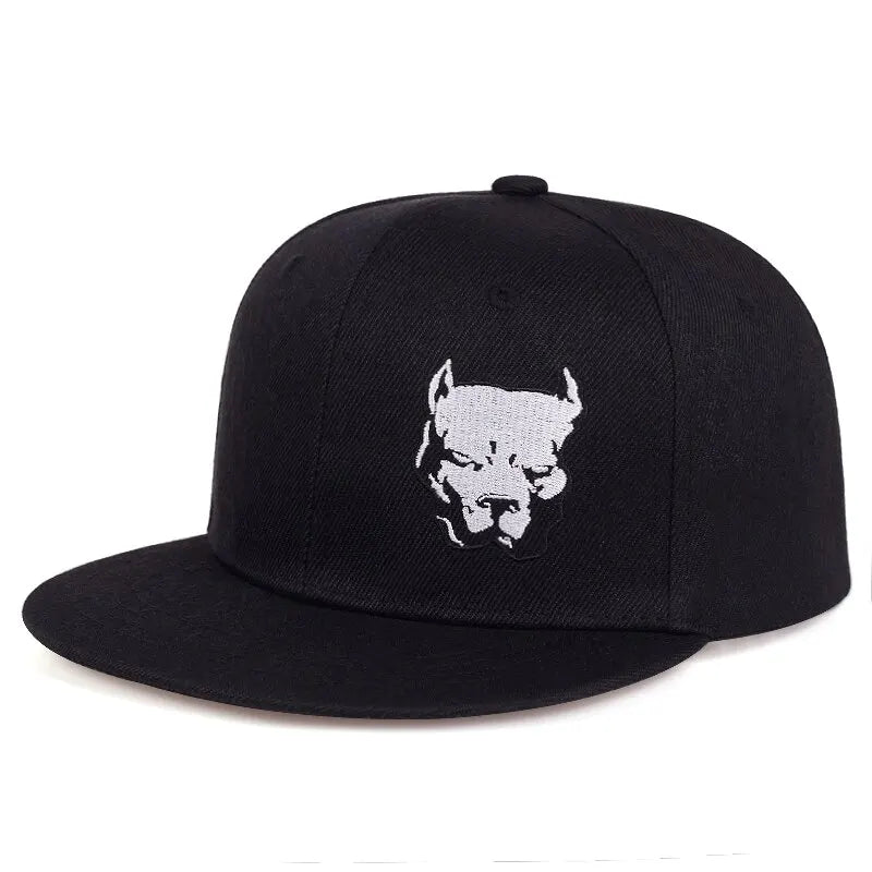 Unisex Dog Head Embroidery Embroidery Hip-hop Hats Adjustable Snapback Caps