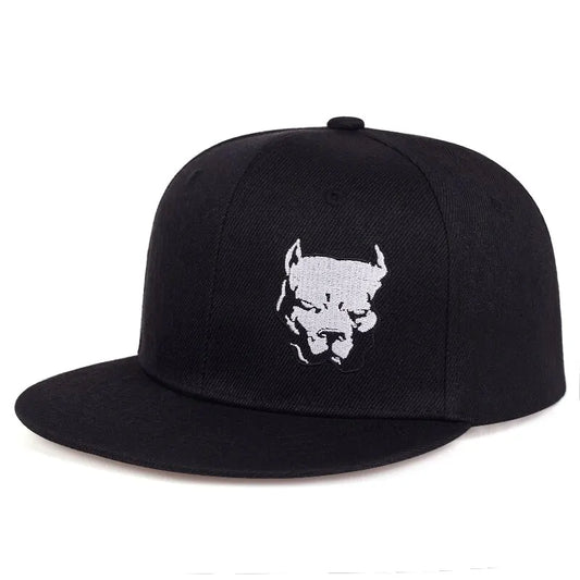 Unisex Dog Head Embroidery Embroidery Hip-hop Hats Adjustable Snapback Caps