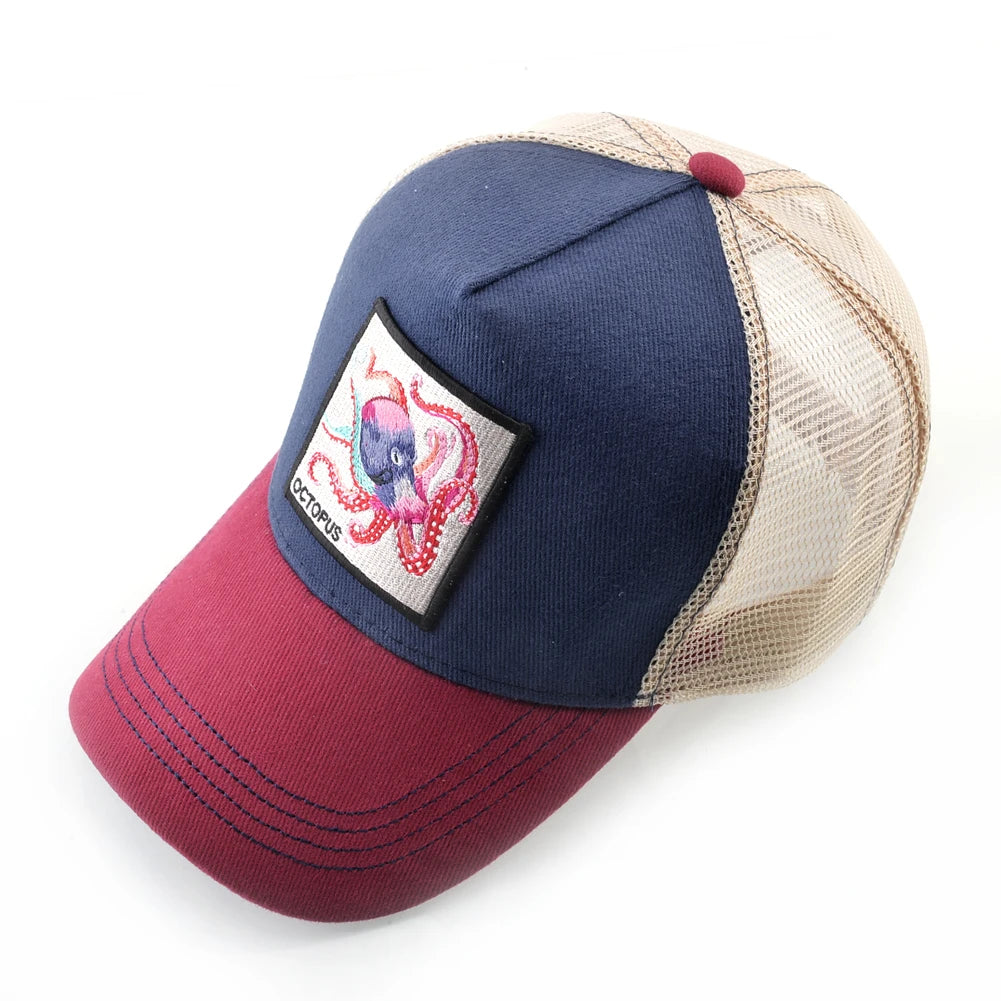 Unisex Baseball Cap With Octopus Patch For Men And Women Four Season
