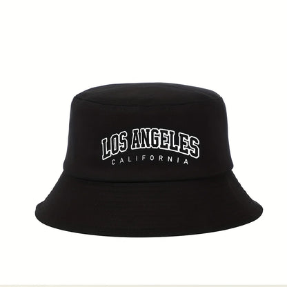 Leisure Bucket Hat with Letters Print, Funky Style Polyester Fishing Cap