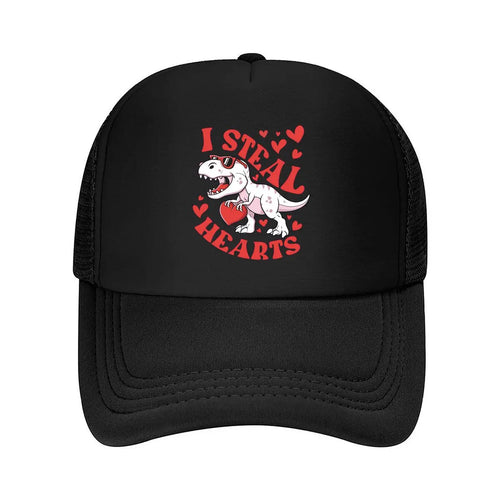Dinosaur I Steal Hearts Graphic 2026 Mesh Baseball Cap